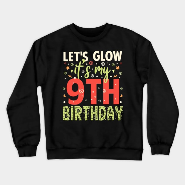 9th Birthday Gift For Kids Boys Girls Crewneck Sweatshirt by Tesszero